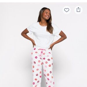 NWT Lip Print Pajama Pants